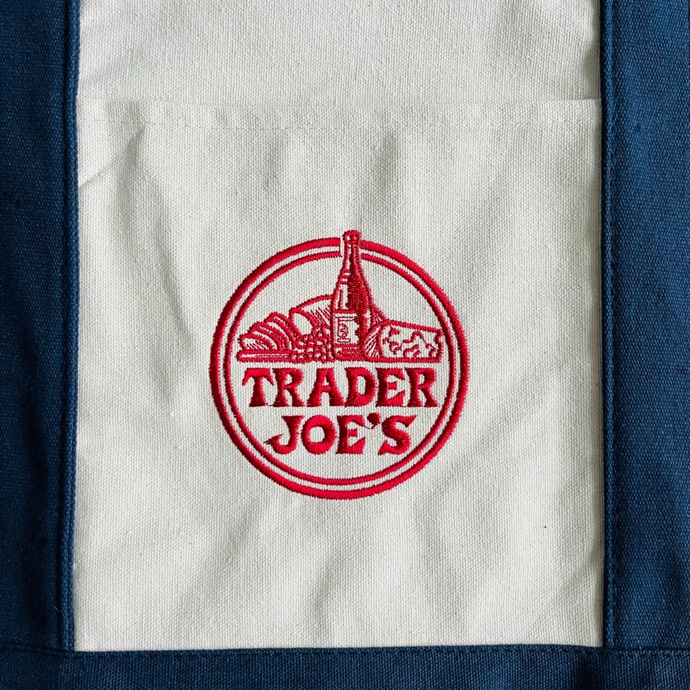NWT Trader Joe's Reusable Canvas Tote Bag, Navy - Picture 6 of 6